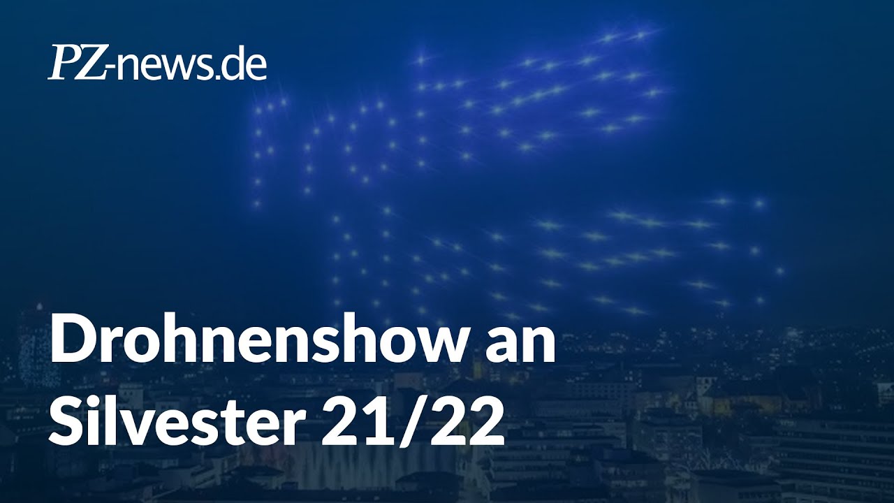 Drohnenshow in Pforzheim an Silvester 2021/2022
